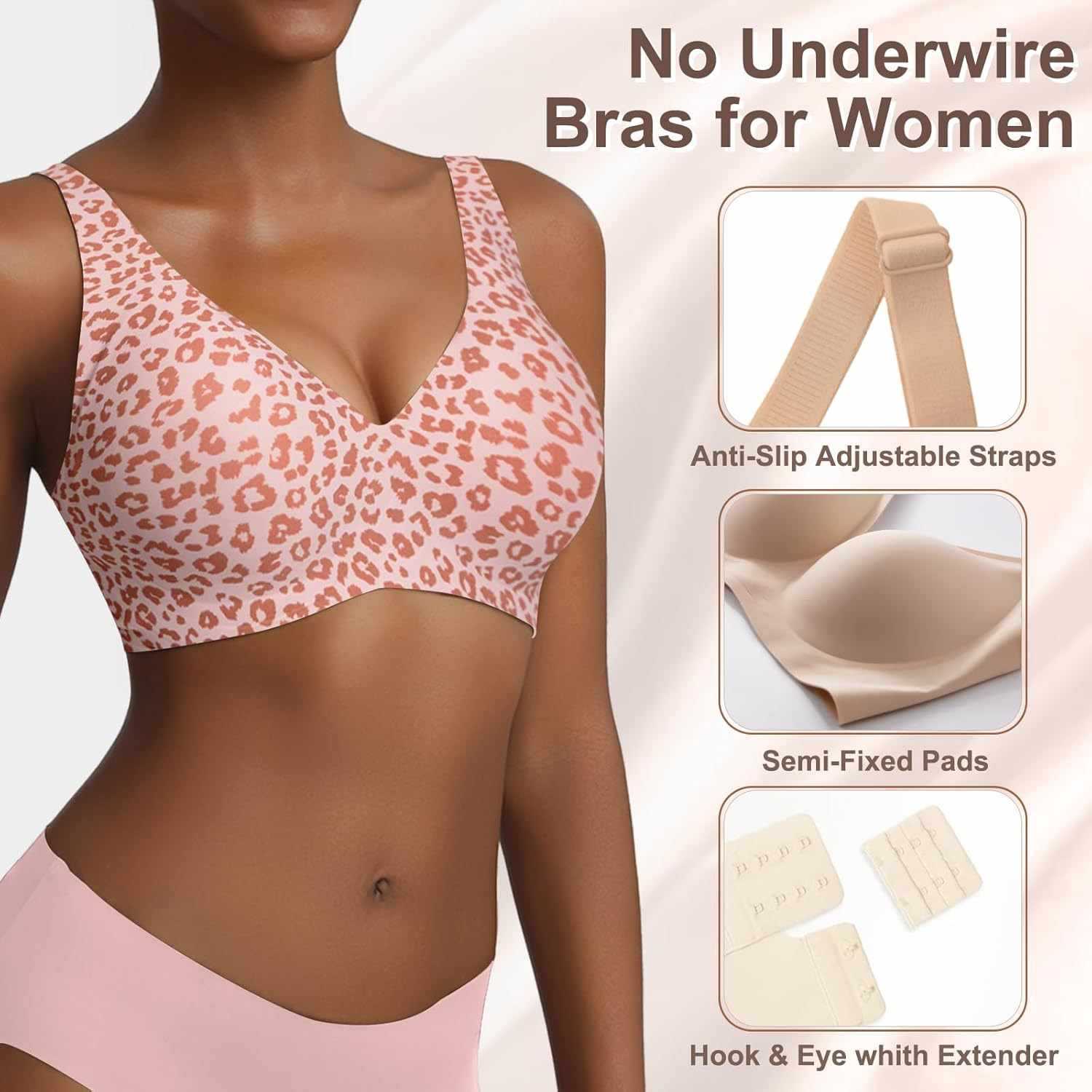 Nahtloser Damen-BH mit rosa Le – Minimizer Bra Women Bewertung und Preis